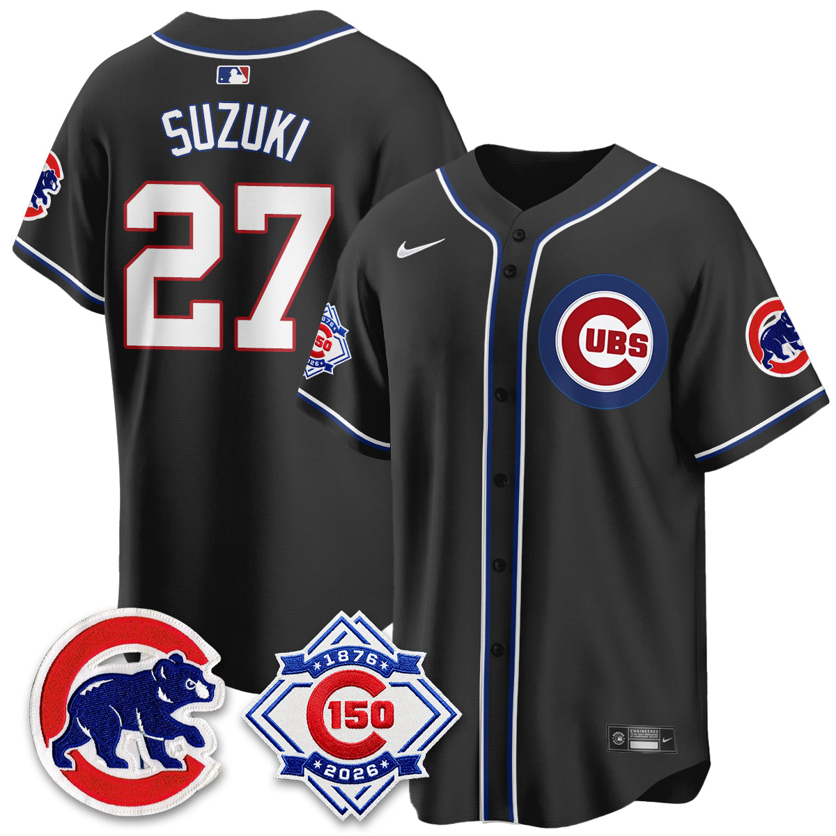 CHC 150th Anniversary Black Out Style Vapor Premier Limited Jersey - All Stitched-DTD