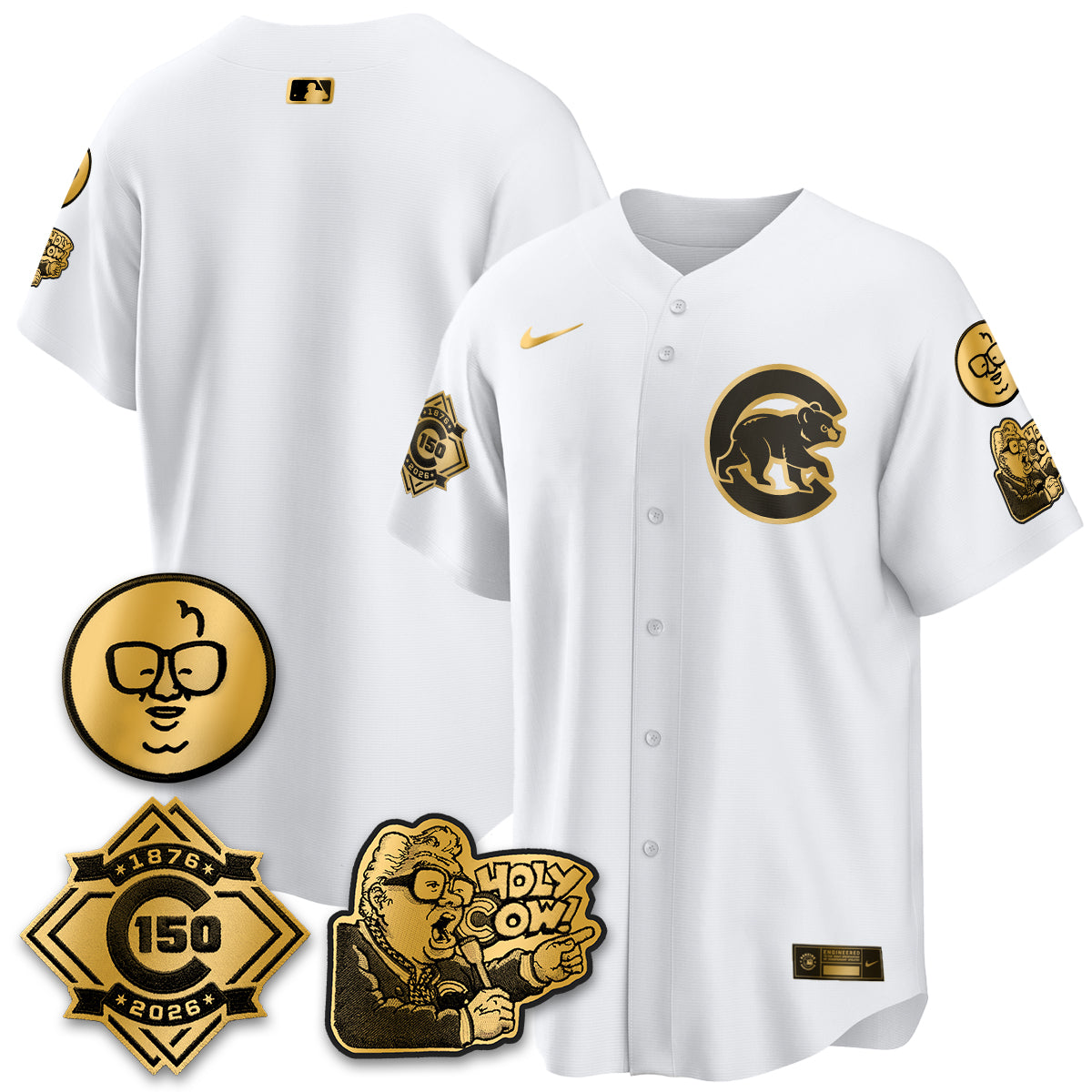CHC 150th Anniversary Harry Caray Holy Cow Vapor Premier Limited Jersey - All Stitched V3-DTD