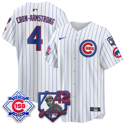 CHC 150th Anniversary & Jackie Robinson Day Patch Vapor Premier Limited Jersey - All Stitched-DTD