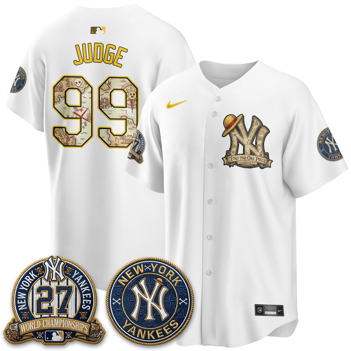 NYY x OP Japanese Cartoon Limited Jersey -  Stitched-DTD