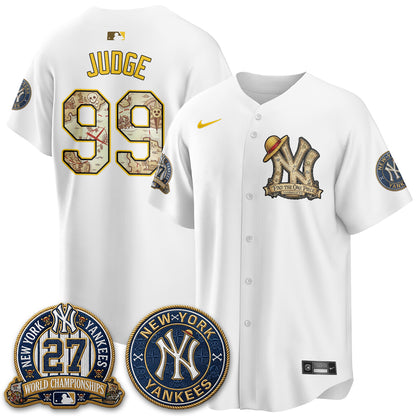 NYY x OP Japanese Cartoon Limited Jersey -  Stitched-DTD