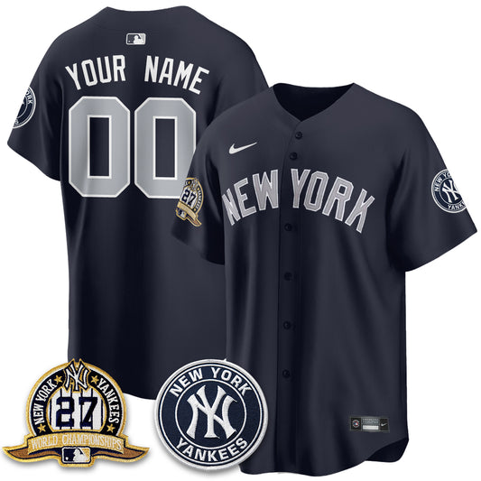 NYY Alternate Custom Jersey - All Stitched-DTD