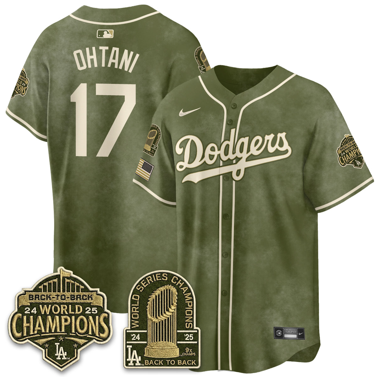 LAD New Era Olive 2026 Armed Forces Day Jersey -All Stitched-DTD