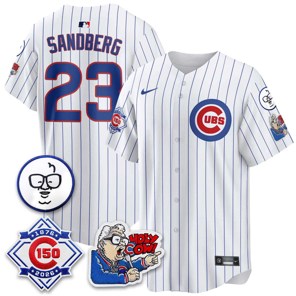 CHC 150th Anniversary Harry Caray Holy Cow Vapor Premier Limited Jersey - All Stitched V2-DTD