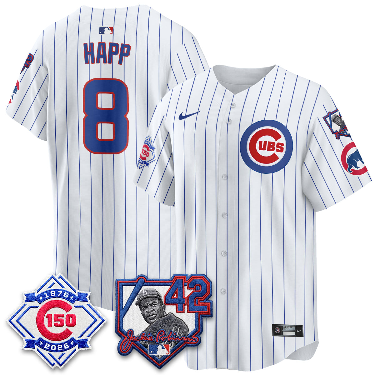 CHC 150th Anniversary & Jackie Robinson Day Patch Vapor Premier Limited Jersey - All Stitched-DTD