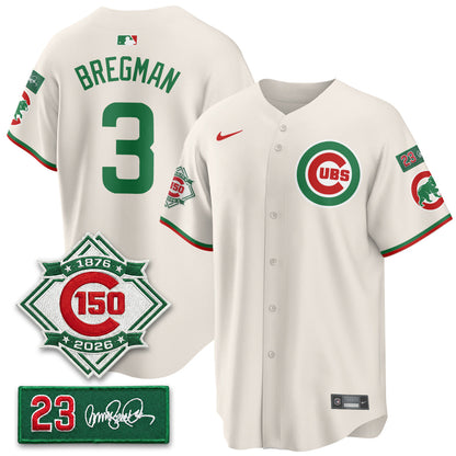 CHC Limited Mexico Jersey - 150th Anniversary + Ryne Sandberg Tribute Patch All Stitched-DTD