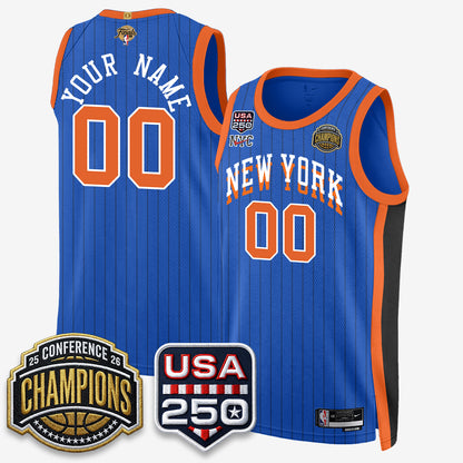 NYK 2026 NBA Eastern Conference Champions City Edition Custom Jersey V2- Stitched-DTD