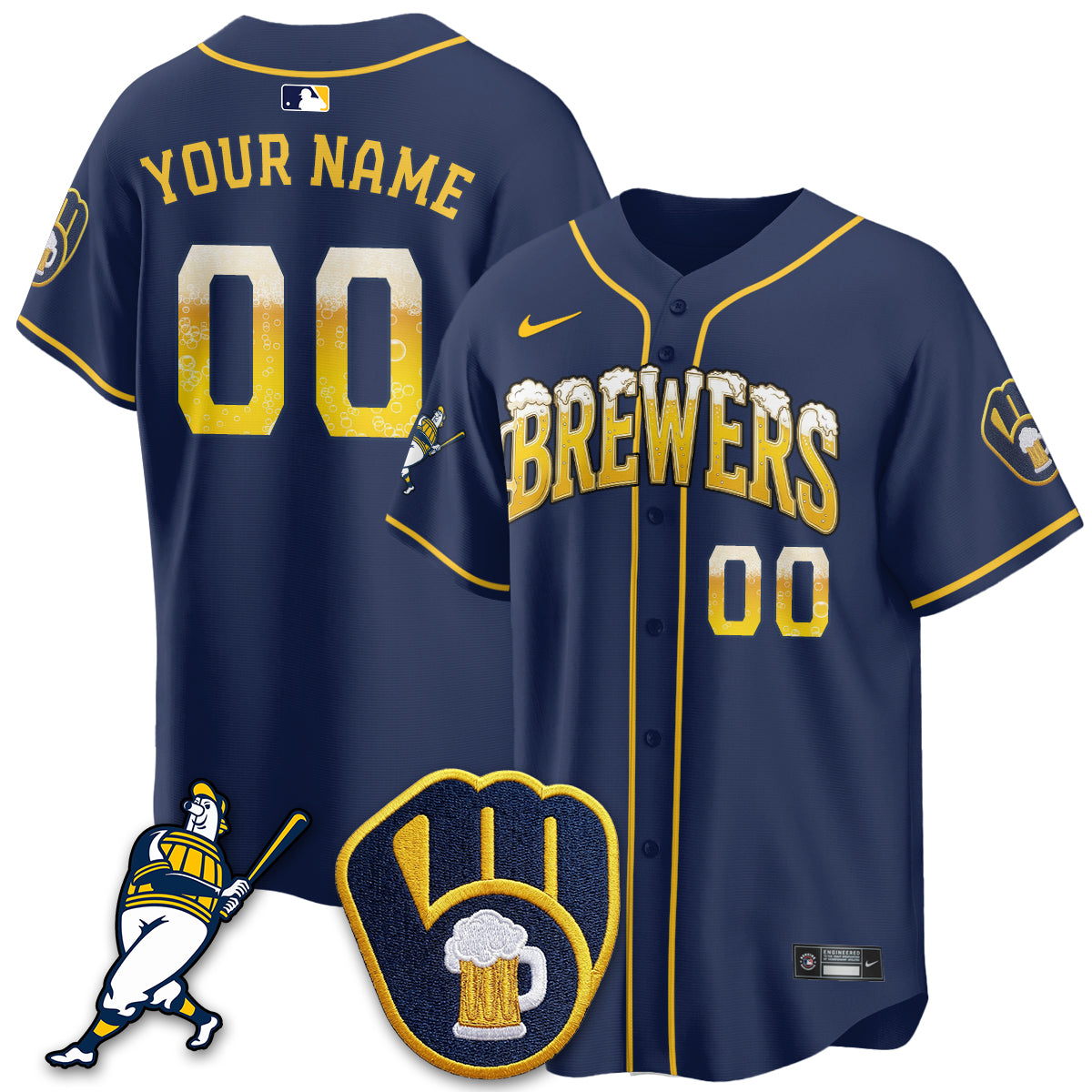 MIL "Pitcher & Pint" Edition Vapor Limited Custom Jersey - Stitched-NQD