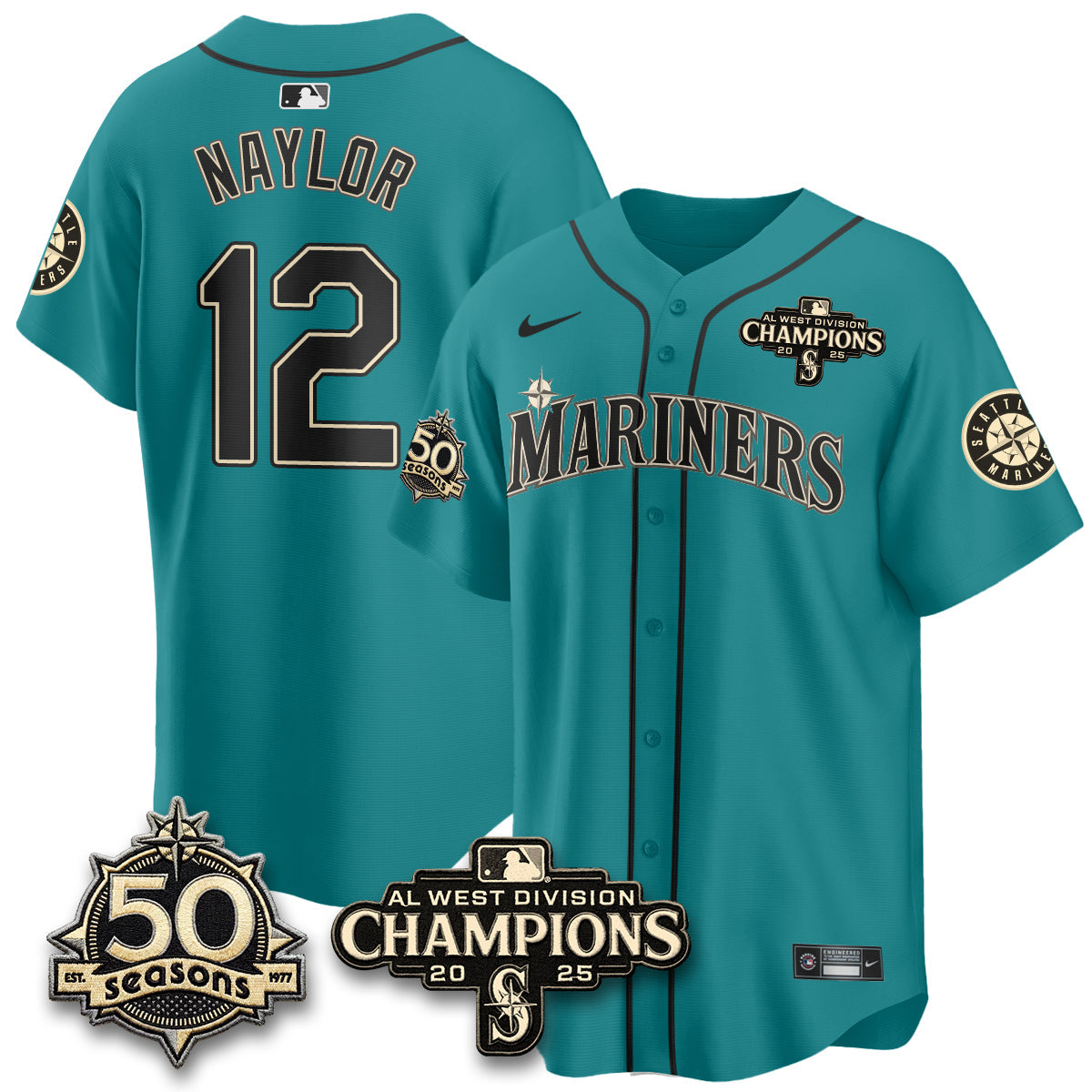SEA Vapor Premier Limited Jersey - 50th Anniversary & AL West Division Champions - Steelheads Community Funds - All Stitched-DTD