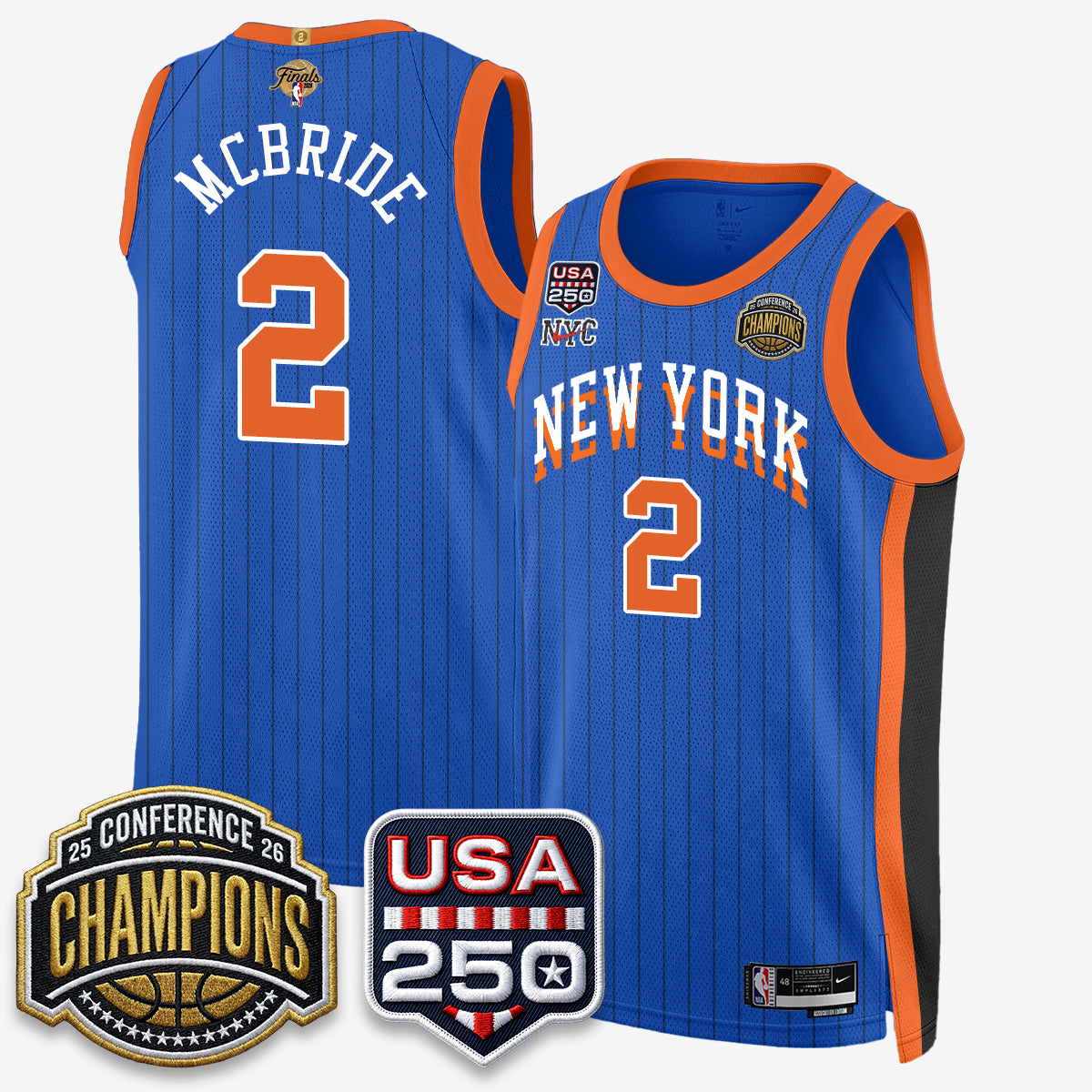 NYK 2026 NBA Eastern Conference Champions City Edition Jersey V2- Stitched-DTD