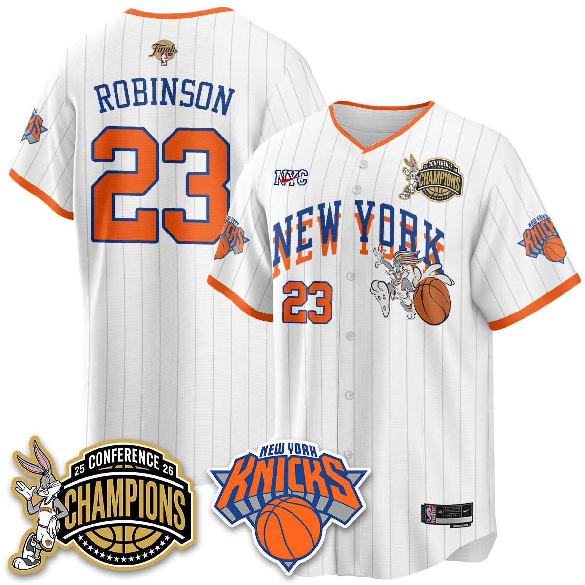 NYK 2026 NBA Finals x Bunny Vapor Jersey V2- Stitched-DTD