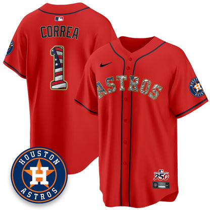 HOU 2026 Independence Day USA Vapor Limited Jersey - Stitched-DTD