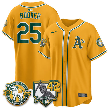 OAK 2026 Jackie Robinson Day - Celebrating 125 Years Limited Vapor Jersey - All Stitched-DTD