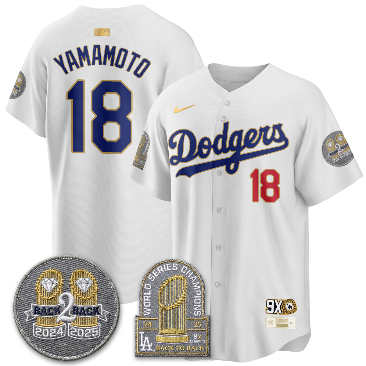 LAD Vapor Limited Jersey - Back to Back Champion - All Stitched-DTD