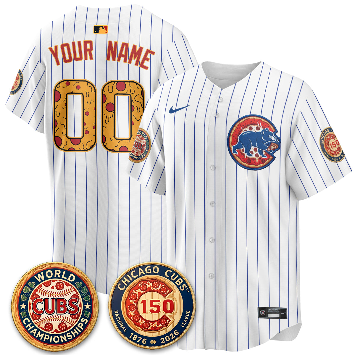 CHC Deep Dish Pizza Vapor Limited Custom Jersey - Stitched-DTD