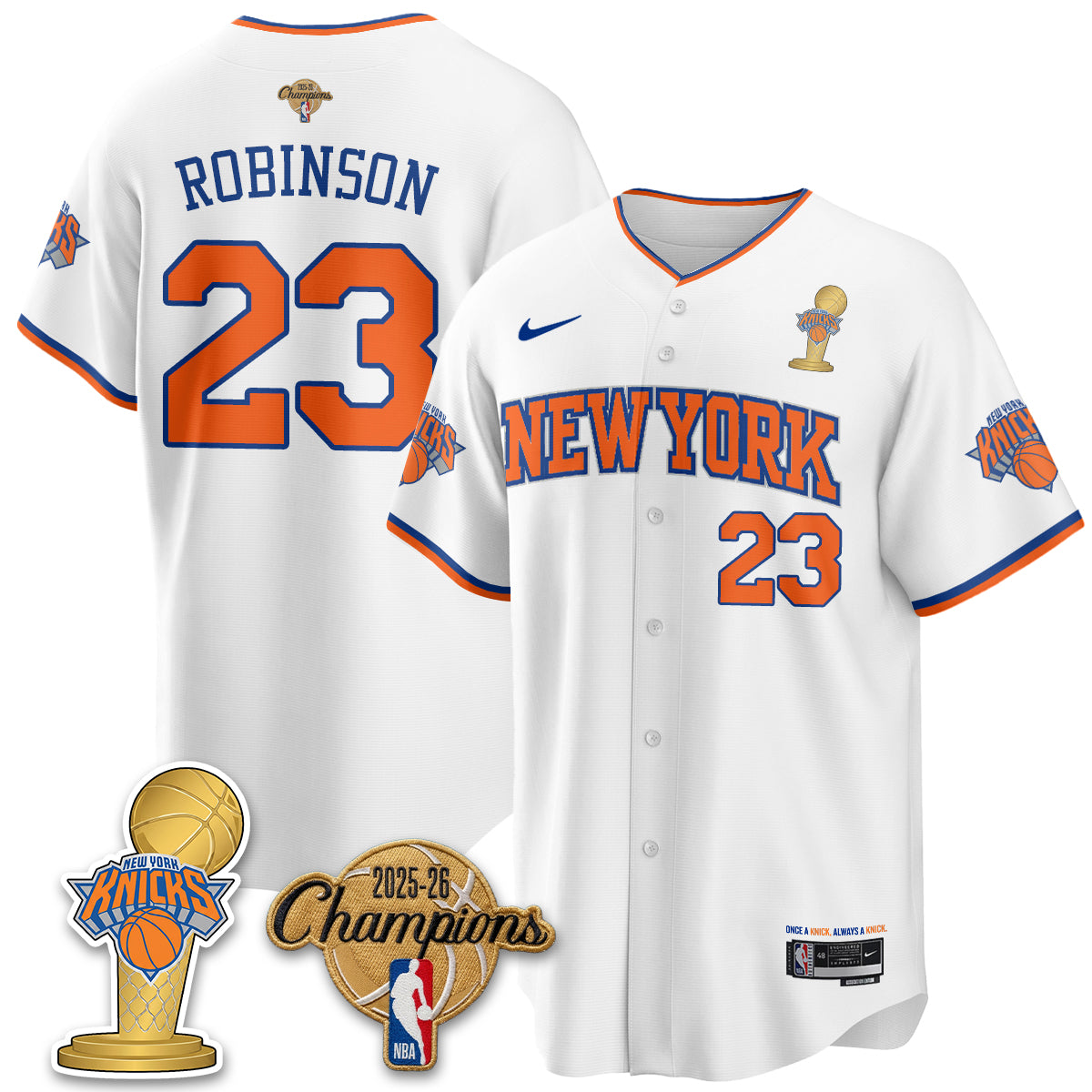 NYK 2026 NBA Champions Vapor Jersey - Stitched-DTD