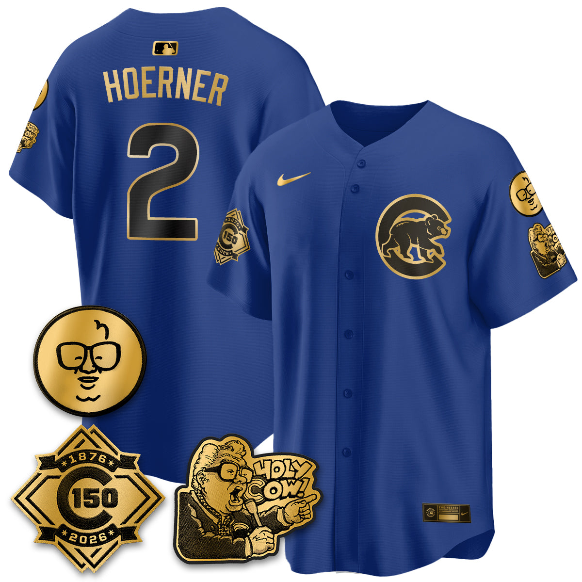 CHC 150th Anniversary Harry Caray Holy Cow Vapor Premier Limited Jersey - All Stitched V3-DTD