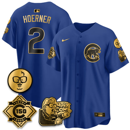 CHC 150th Anniversary Harry Caray Holy Cow Vapor Premier Limited Jersey - All Stitched V3-DTD