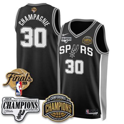 SAS 2026 NBA Western Conference Champions Vapor Jersey - Stitched-DTD