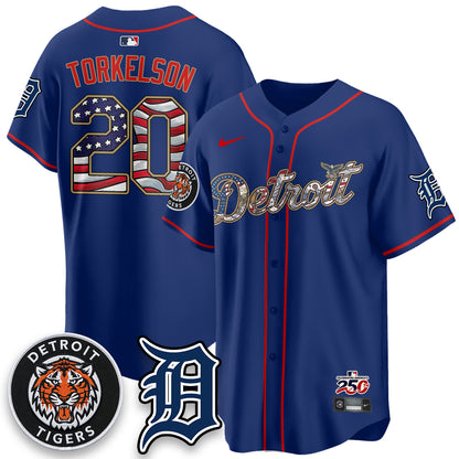 DET 2026 Independence Day USA Vapor Limited Jersey - Stitched-DTD