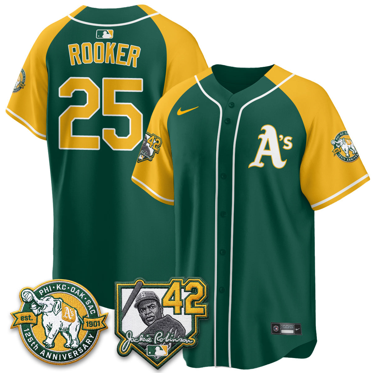 OAK 2026 Jackie Robinson Day - Celebrating 125 Years Limited Vapor Jersey - All Stitched-DTD
