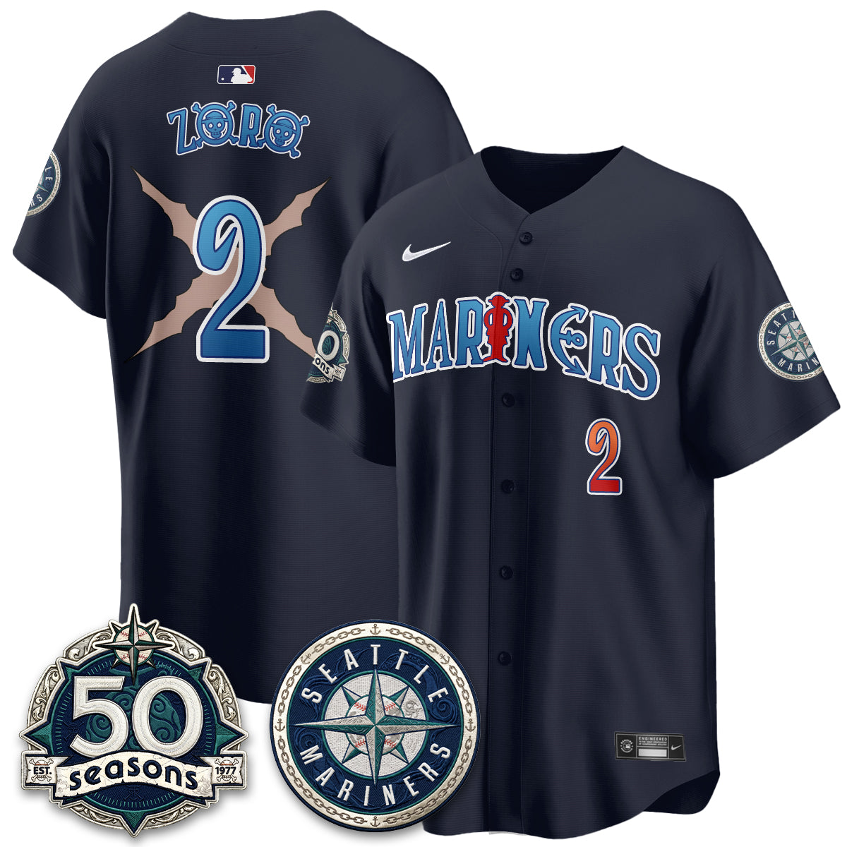 SEA x Japanese Cartoon Vapor Limited Jersey - Stitched-DTD