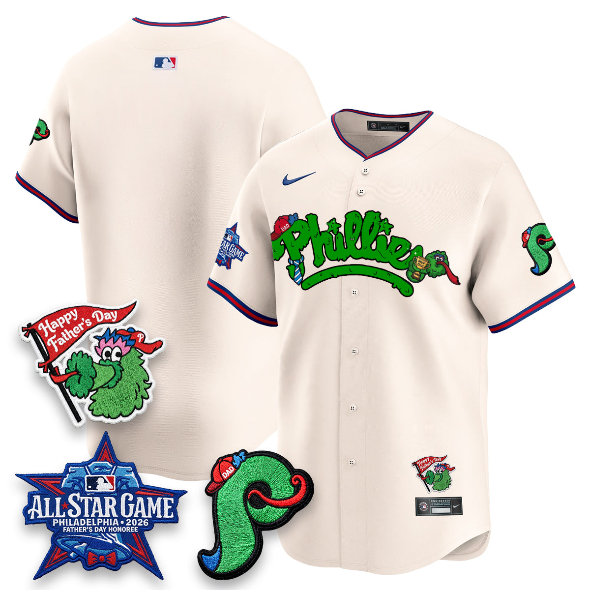 PHI Happy Father's Day Vapor Jersey - Stitched-DTD