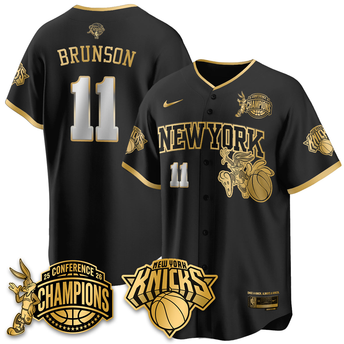 NYK 2026 NBA Finals x Bunny Vapor Jersey V2- Stitched-DTD