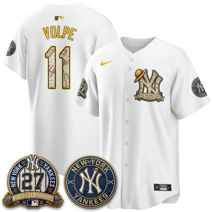 NYY x OP Japanese Cartoon Limited Jersey -  Stitched-DTD
