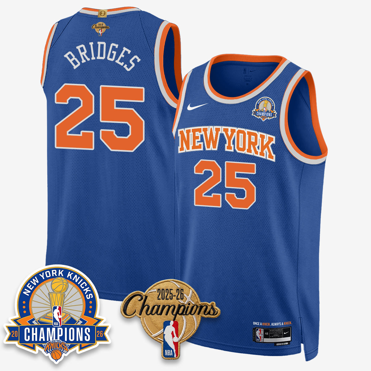 NYK 2026 Basketball Champions Special Edition Vapor Jersey V2- Stitched-DTD