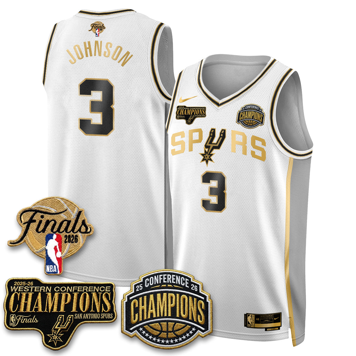 SAS 2026 NBA Western Conference Champions Vapor Special Edition Jersey - Stitched-DTD