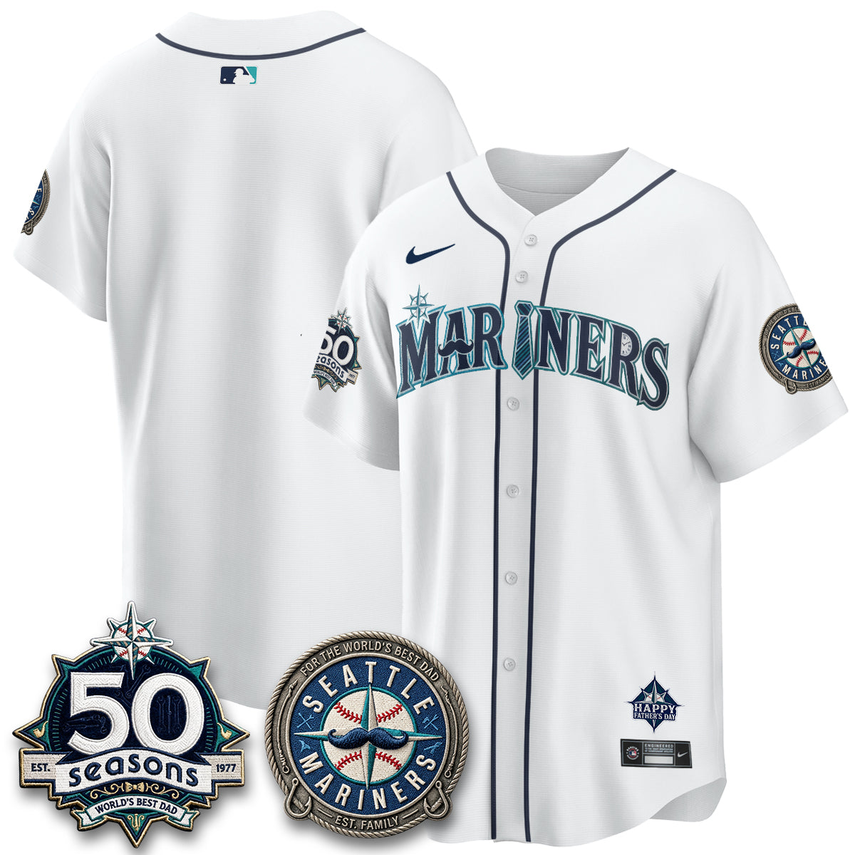 SEA Happy Father's Day Vapor Jersey - Stitched-DTD