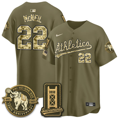 OAK Military Appreciation Game Day Jersey - Stitched-DTD