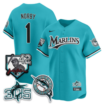 MIA 2026 Throwback Jackie Robinson New Era Vapor Limited Jersey - All Stitched-DTD