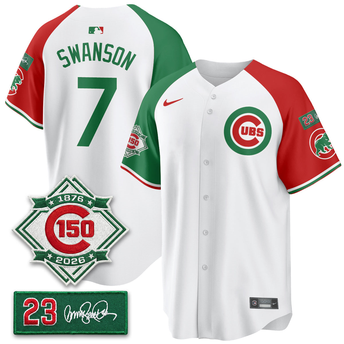 CHC Limited Mexico Jersey - 150th Anniversary + Ryne Sandberg Tribute Patch All Stitched-DTD