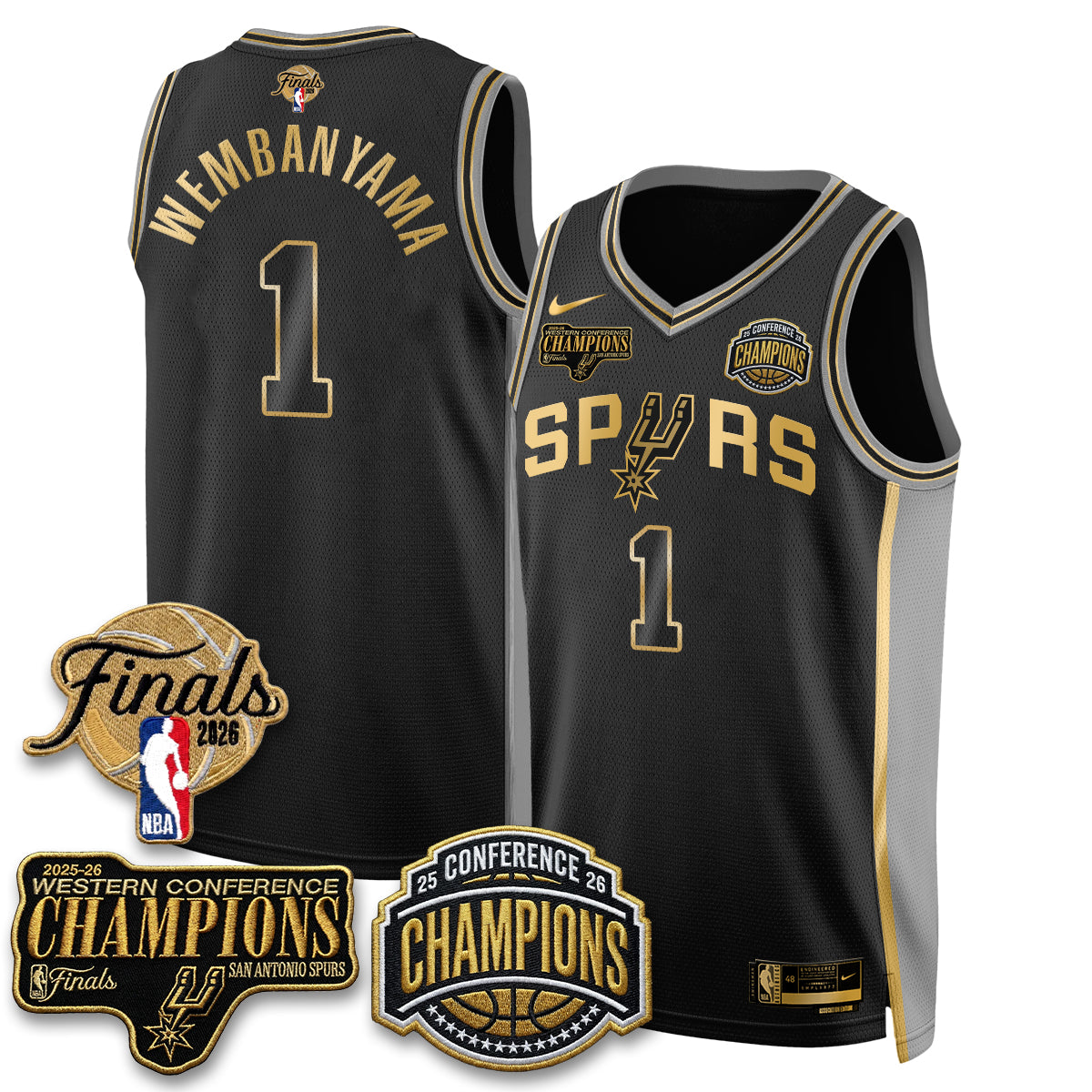 SAS 2026 NBA Western Conference Champions Vapor Special Edition Jersey - Stitched-DTD