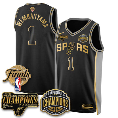 SAS 2026 NBA Western Conference Champions Vapor Special Edition Jersey - Stitched-DTD