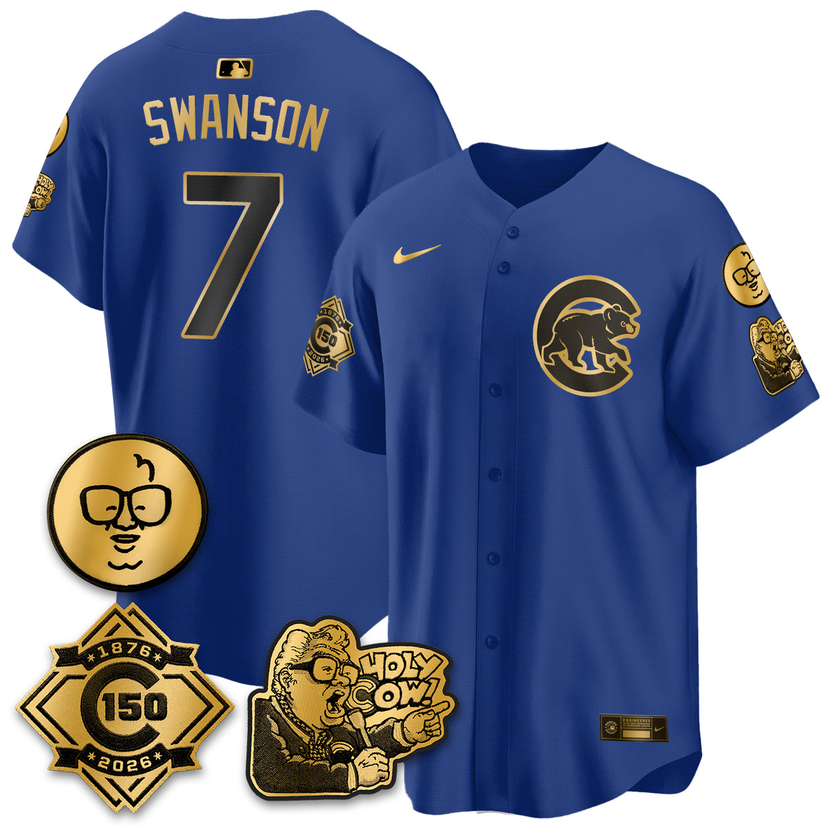 CHC 150th Anniversary Harry Caray Holy Cow Vapor Premier Limited Jersey - All Stitched V3-DTD
