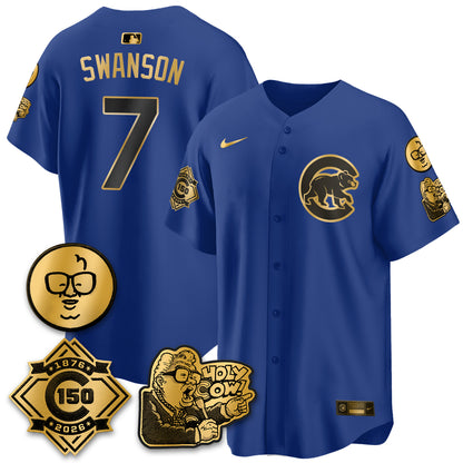 CHC 150th Anniversary Harry Caray Holy Cow Vapor Premier Limited Jersey - All Stitched V3-DTD