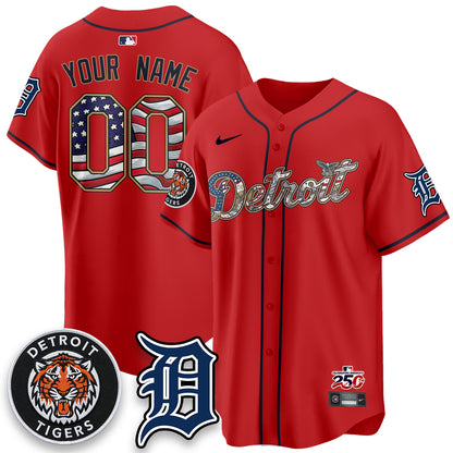 DET 2026 Independence Day USA Vapor Limited Custom Jersey - Stitched-DTD