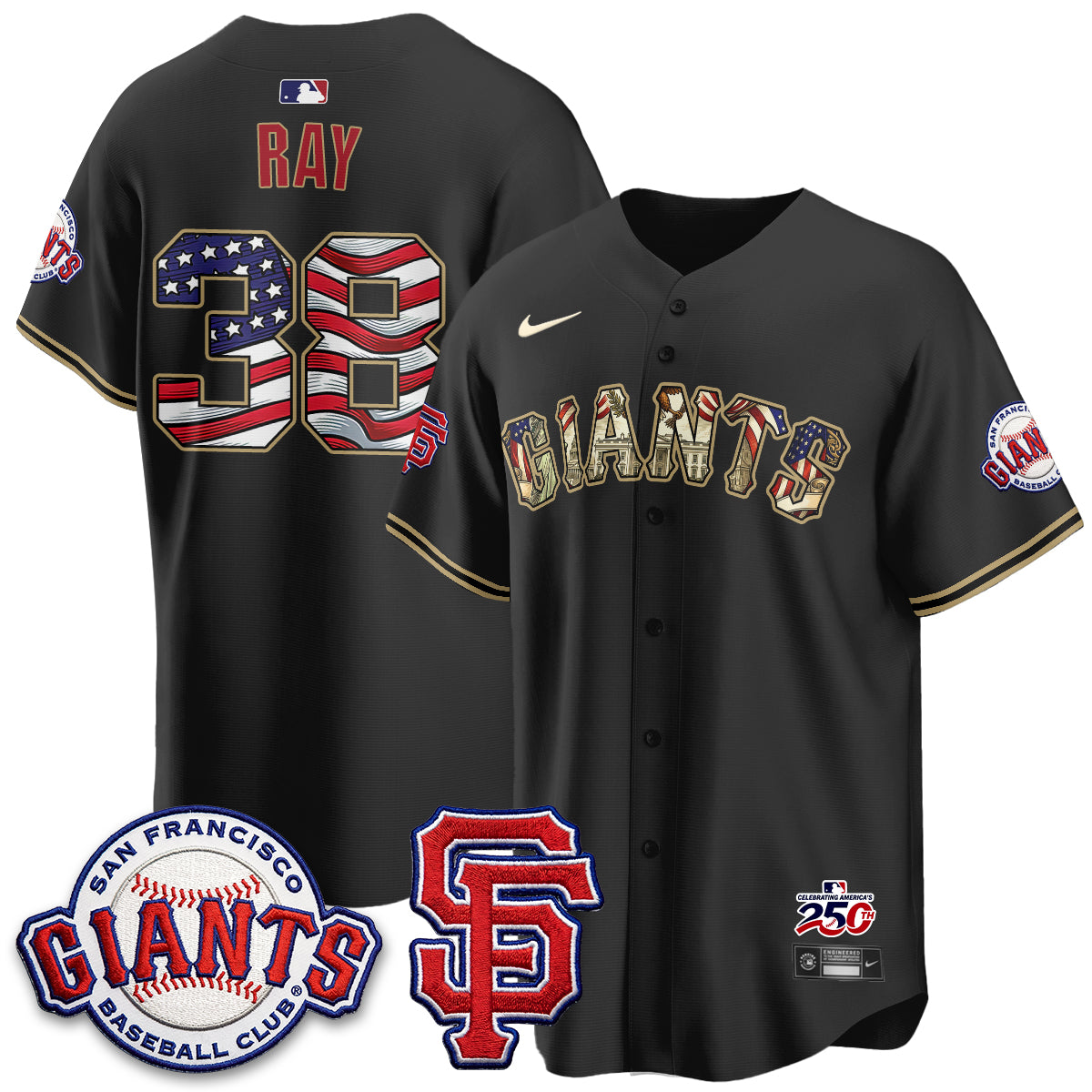 San Francisco Giants2026 Independence Day USA Jersey - All Stitched-DTD