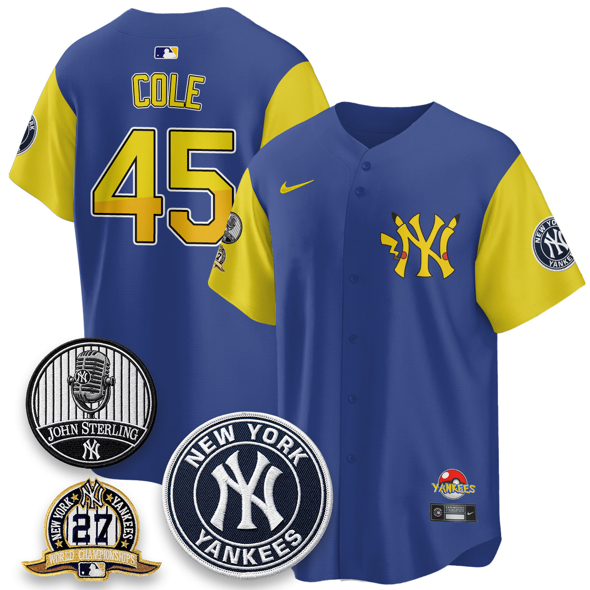 NYY x PKM Cartoon Limited Jersey -  Stitched-DTD