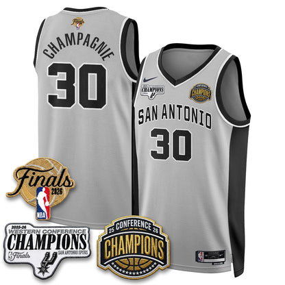 SAS 2026 NBA Western Conference Champions Vapor Jersey - Stitched-DTD