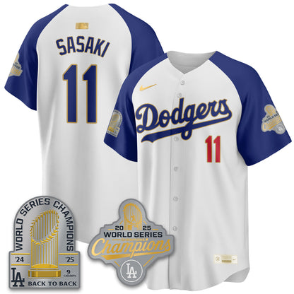 LAD Gold Collection Stadium Vapor Limited Jersey - 9x Champs - All Stitched-DTD