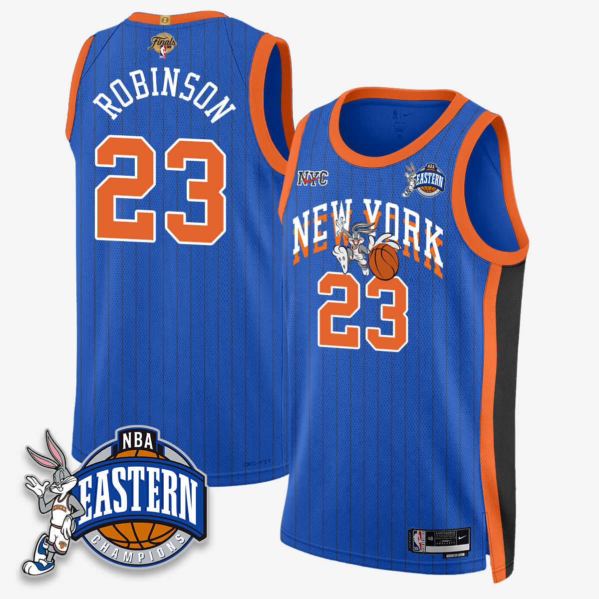 NYK 2026 NBA Finals x Bunny Vapor Jersey - Stitched-DTD