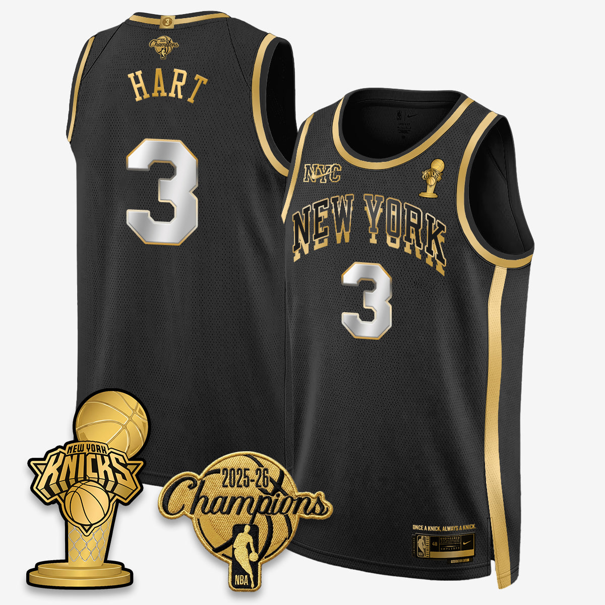 NYK 2026 NBA Champions Gold Edition Vapor Jersey - Stitched-DTD