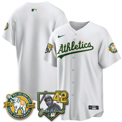 OAK 2026 Jackie Robinson Day - Celebrating 125 Years Limited Vapor Jersey - All Stitched-DTD
