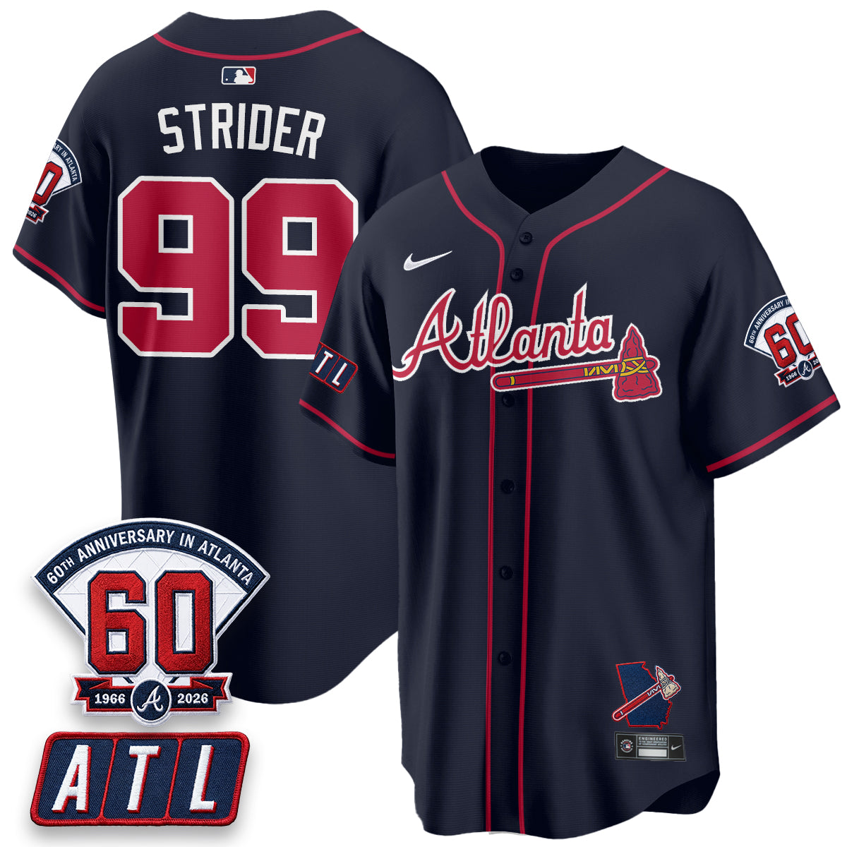 ATL 2026 60th Anniversary Vapor Limited Jersey - All Stitched-DTD