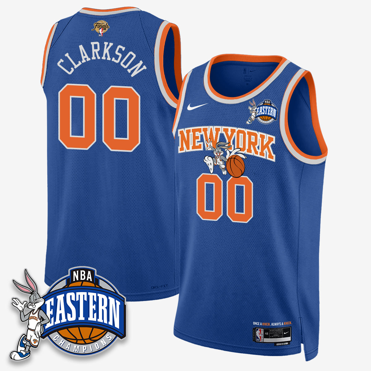 NYK 2026 NBA Finals x Bunny Vapor Jersey - Stitched-DTD