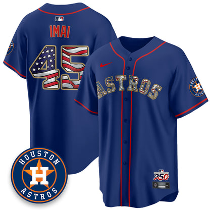 HOU 2026 Independence Day USA Vapor Limited Jersey - Stitched-DTD